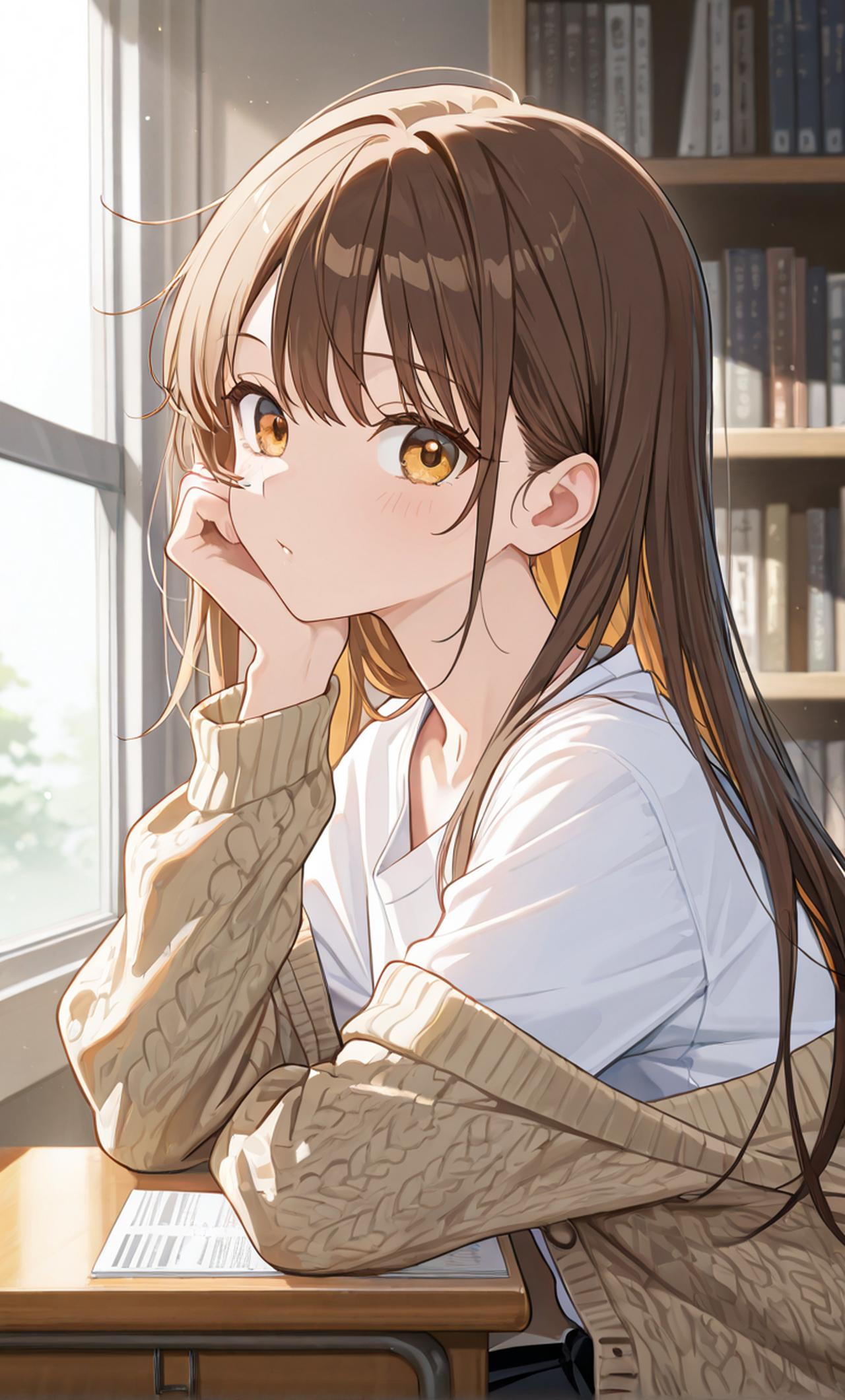 図書館に居座る女の子 | AI roleplay story chat in Saylo